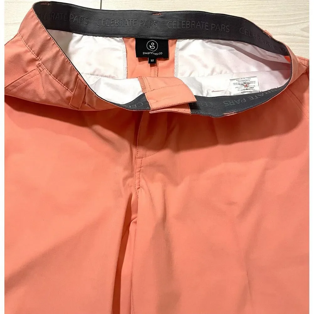 Swannies Sully‎ REPREVE® Recycled Polyester Shorts Coral Men's Size 32
